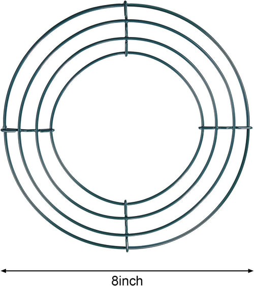 2 Pack Wreath Wire Frame Metal Wire Wreath Base Making Rings round Forms for Hanger Flower Wedding Spring Decoration Door DIY Craft Supplies
